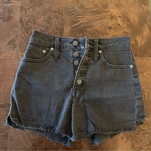 Madewell Black Denim Shorts
